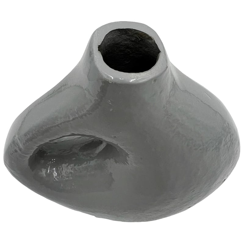 Bergamo Art 7.5 Inch Tall Decorative Handmade Aluminum Jug Flower Vase in Grey