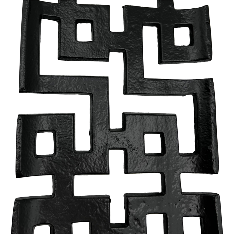 Bergamo Art 22 inch Long Decorative Handmade Aluminum Modern Tray in Black