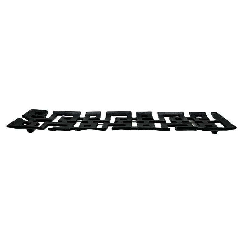 Bergamo Art 22 inch Long Decorative Handmade Aluminum Modern Tray in Black