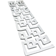 Bergamo Art 22 inch Long Decorative Handmade Aluminum Modern Tray in White