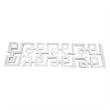 Bergamo Art 22 inch Long Decorative Handmade Aluminum Modern Tray in White