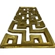 Bergamo Art 16 inch Long Decorative Handmade Aluminum Modern Tray in Gold