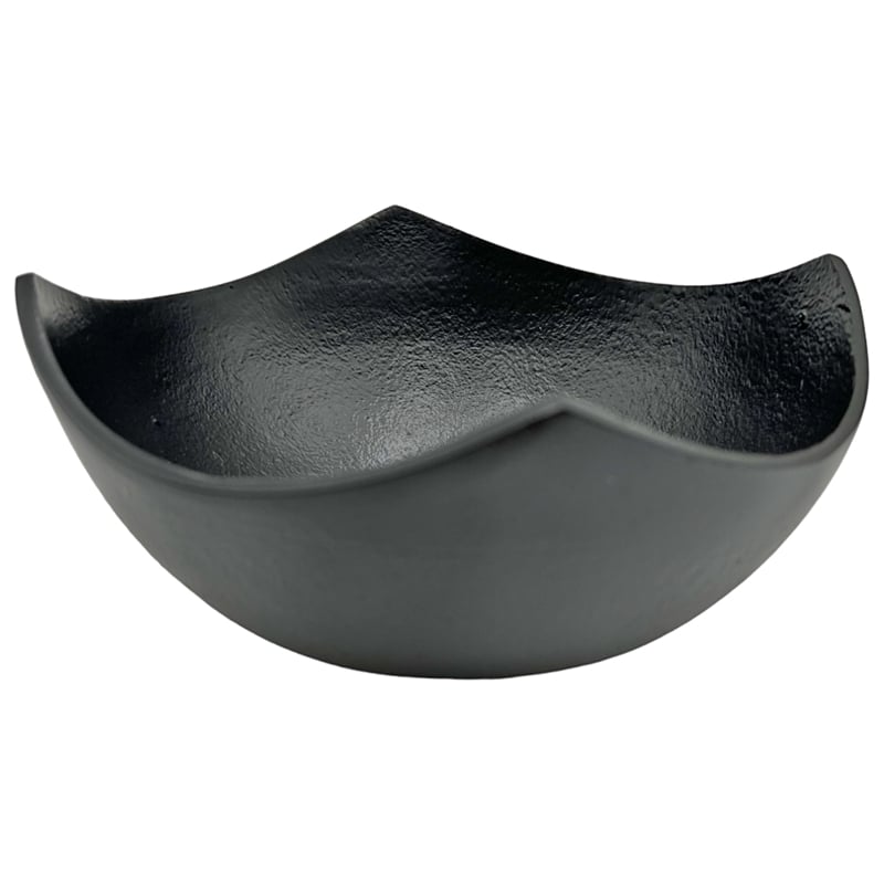 Bergamo Art Set of 2 Decorative Handmade Aluminum Modern Bowl in Black
