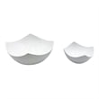 Bergamo Art Set of 2 Decorative Handmade Aluminum Modern Bowl in White
