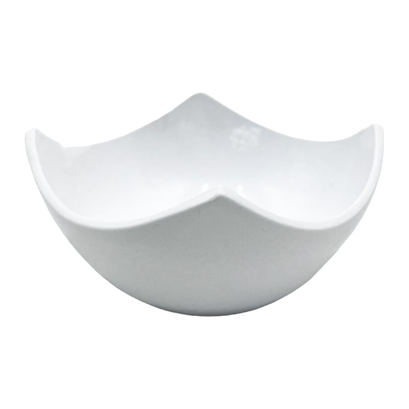 Bergamo Art Set of 2 Decorative Handmade Aluminum Modern Bowl in White