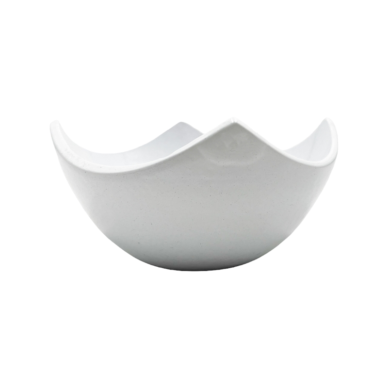 Bergamo Art Set of 2 Decorative Handmade Aluminum Modern Bowl in White