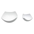 Bergamo Art Set of 2 Decorative Handmade Aluminum Modern Bowl in White