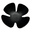 Bergamo Art 9 Inch Wide Decorative Handmade Aluminum Clover Leaf Bowl in Black