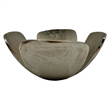 Bergamo Art 9 Inch Wide Decorative Handmade Aluminum Clover Leaf Bowl in Nickel