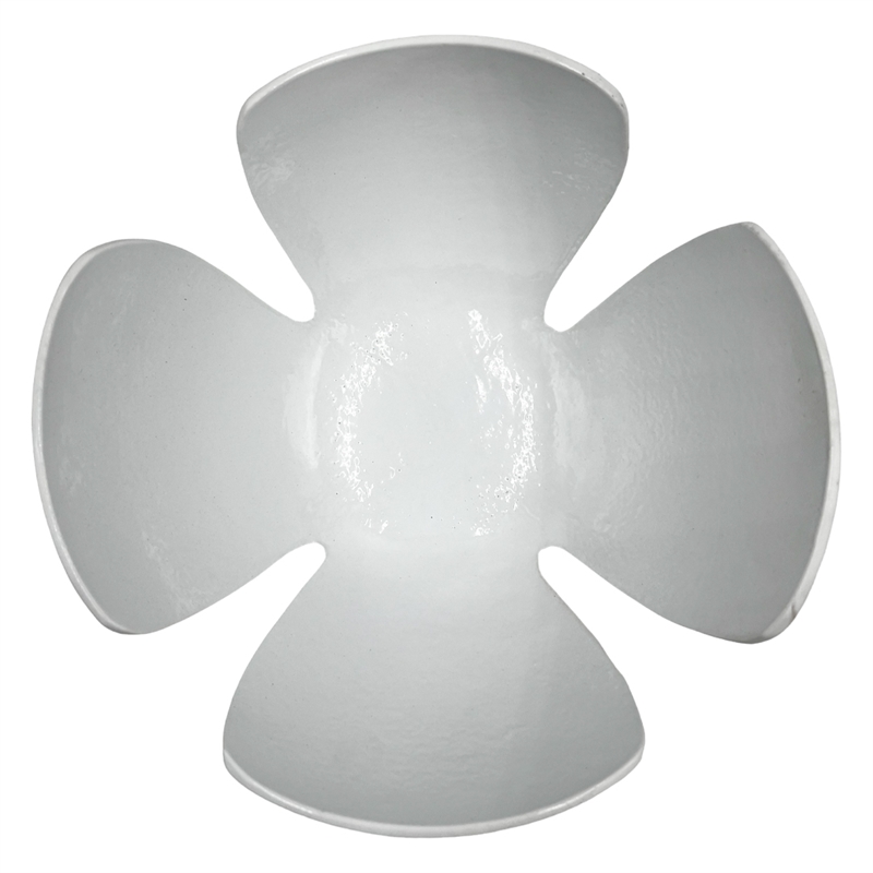 Bergamo Art 9 Inch Wide Decorative Handmade Aluminum Clover Leaf Bowl in White