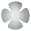 Bergamo Art 9 Inch Wide Decorative Handmade Aluminum Clover Leaf Bowl in White