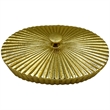 Bergamo Art 10 Inch Wide Decorative Handmade Aluminum Oval Bowl with Cap in Gold