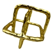 Bergamo Art 7.5 inch Decorative Handmade Aluminum Square Sculpture in Gold