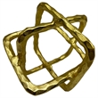 Bergamo Art 7.5 inch Decorative Handmade Aluminum Square Sculpture in Gold