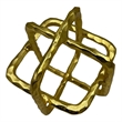 Bergamo Art 7.5 inch Decorative Handmade Aluminum Square Sculpture in Gold