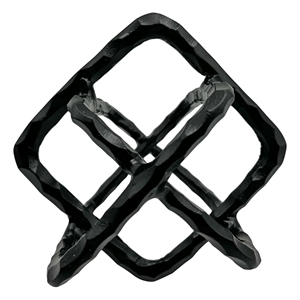 Bergamo Art 7.5 inch Decorative Handmade Aluminum Square Sculpture in Black