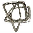 Bergamo Art 7.5 inch Decorative Handmade Aluminum Square Sculpture in Nickel
