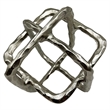 Bergamo Art 7.5 inch Decorative Handmade Aluminum Square Sculpture in Nickel