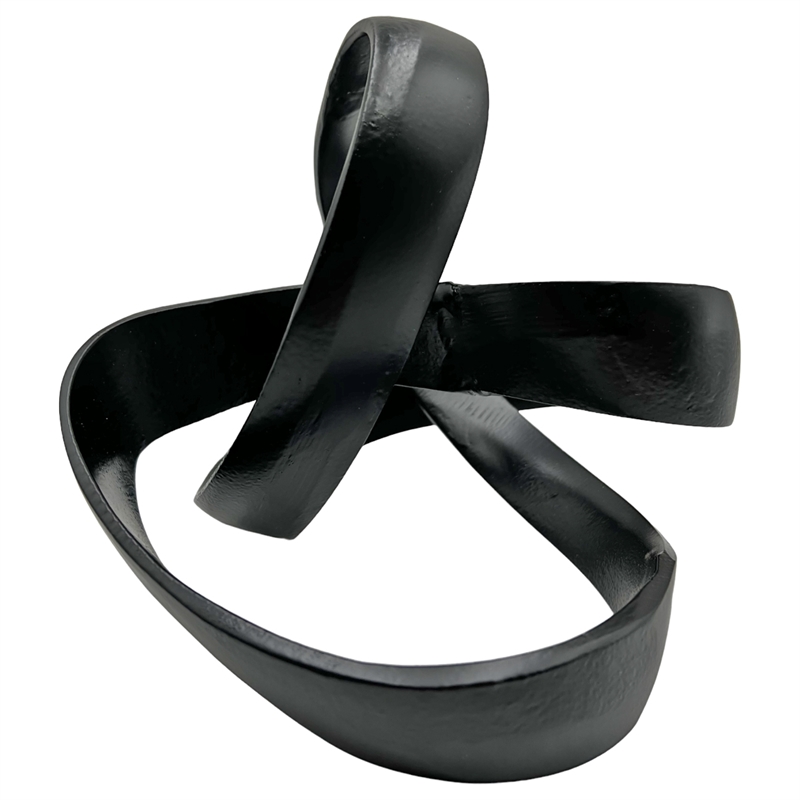 Bergamo Art 8 Inch Wide Decorative Handmade Aluminum Abstract Sculpture in Black