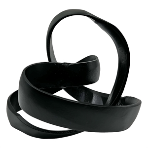 Bergamo Art 8 Inch Wide Decorative Handmade Aluminum Abstract Sculpture in Black
