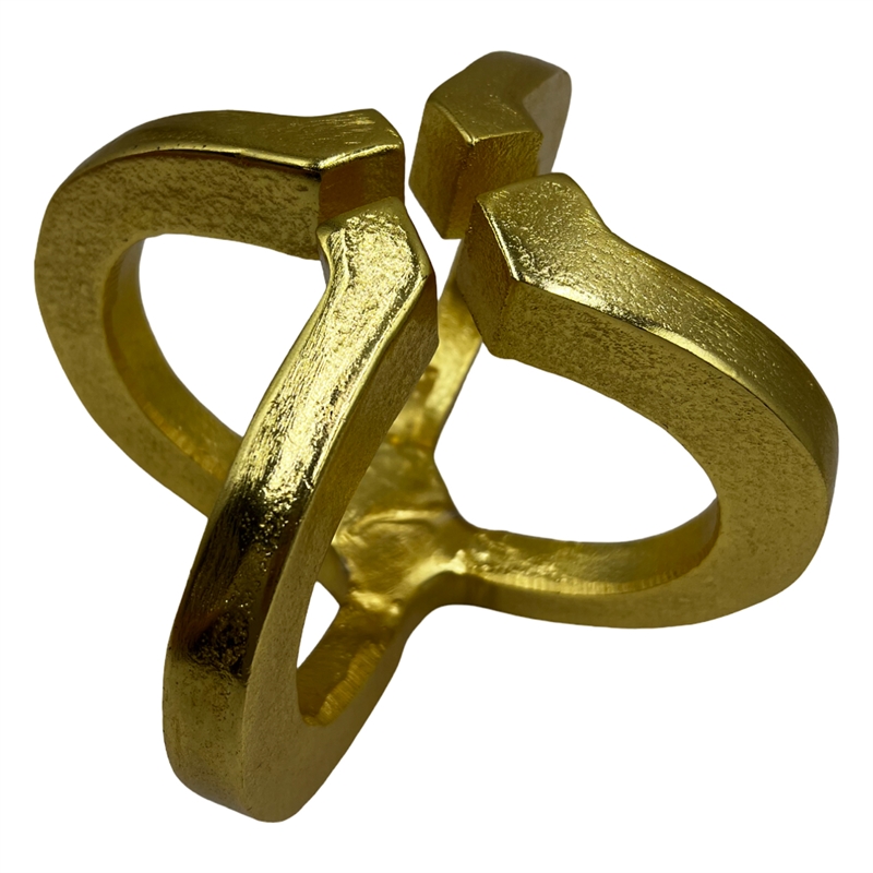 Bergamo Art 8 Inch Wide Decorative Handmade Aluminum Modern Sculpture in Gold