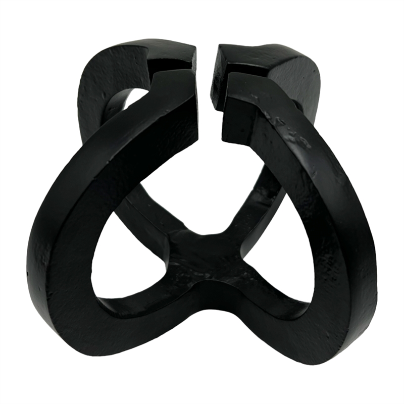 Bergamo Art 8 Inch Wide Decorative Handmade Aluminum Modern Sculpture in Black