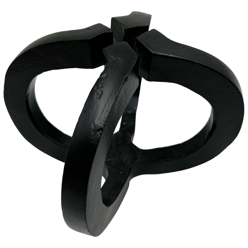 Bergamo Art 8 Inch Wide Decorative Handmade Aluminum Modern Sculpture in Black