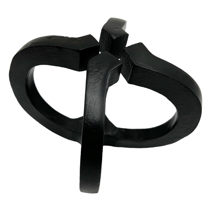 Bergamo Art 8 Inch Wide Decorative Handmade Aluminum Modern Sculpture in Black