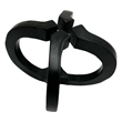 Bergamo Art 8 Inch Wide Decorative Handmade Aluminum Modern Sculpture in Black