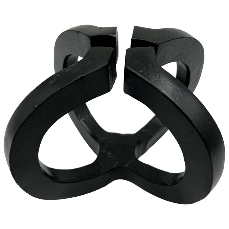 Bergamo Art 8 Inch Wide Decorative Handmade Aluminum Modern Sculpture in Black