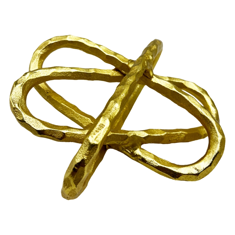 Bergamo Art 8 Inch Wide Decorative Handmade Aluminum Abstract Sculpture in Gold