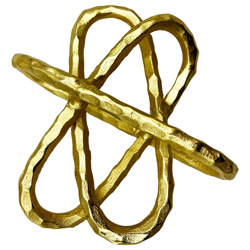 Bergamo Art 8 Inch Wide Decorative Handmade Aluminum Abstract Sculpture in Gold