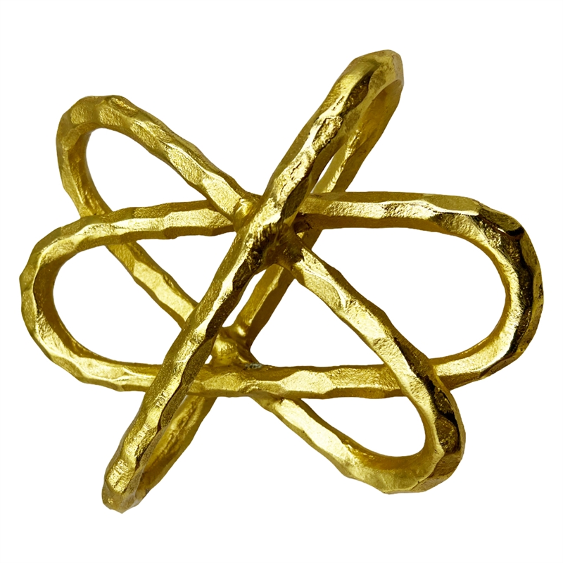 Bergamo Art 8 Inch Wide Decorative Handmade Aluminum Abstract Sculpture in Gold