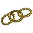 Bergamo Art Decorative Handmade Aluminum Modern Chain Sculpture in Gold