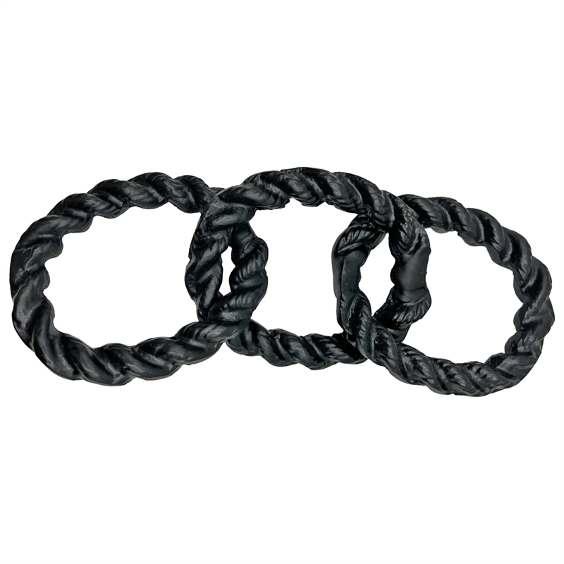 Bergamo Art Decorative Handmade Aluminum Modern Chain Sculpture in Black