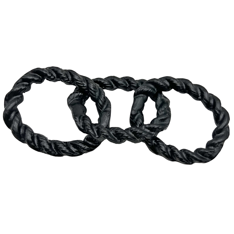 Bergamo Art Decorative Handmade Aluminum Modern Chain Sculpture in Black