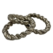 Bergamo Art Decorative Handmade Aluminum Modern Chain Sculpture in Nickel