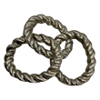 Bergamo Art Decorative Handmade Aluminum Modern Chain Sculpture in Nickel