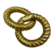Bergamo Art Decorative Handmade Aluminum 6 inch Modern Chain Sculpture in Gold