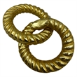 Bergamo Art Decorative Handmade Aluminum 6 inch Modern Chain Sculpture in Gold