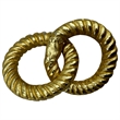 Bergamo Art Decorative Handmade Aluminum 6 inch Modern Chain Sculpture in Gold