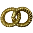 Bergamo Art Decorative Handmade Aluminum 6 inch Modern Chain Sculpture in Gold