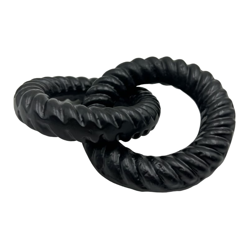 Bergamo Art Decorative Handmade Aluminum 6 inch Modern Chain Sculpture in Black