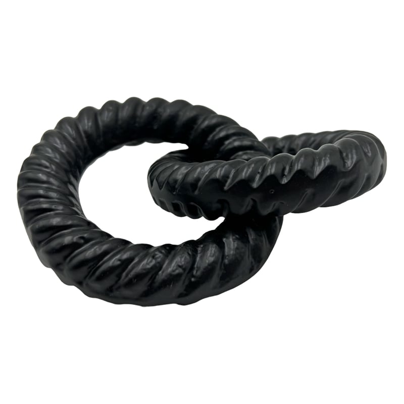 Bergamo Art Decorative Handmade Aluminum 6 inch Modern Chain Sculpture in Black