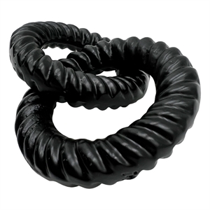 Bergamo Art Decorative Handmade Aluminum 6 inch Modern Chain Sculpture in Black