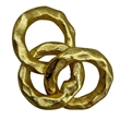 Bergamo Art 7.5 inch Decorative Handmade Aluminum Modern Chain Sculpture in Gold