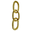 Bergamo Art 12 inch Decorative Handmade Aluminum Modern Chain Sculpture in Gold