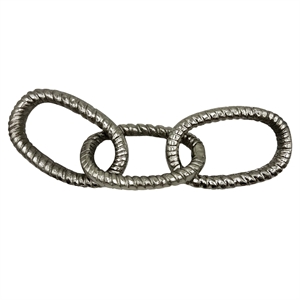 Bergamo Art 12&quot Decorative Handmade Aluminum Modern Chain Sculpture in Nickel