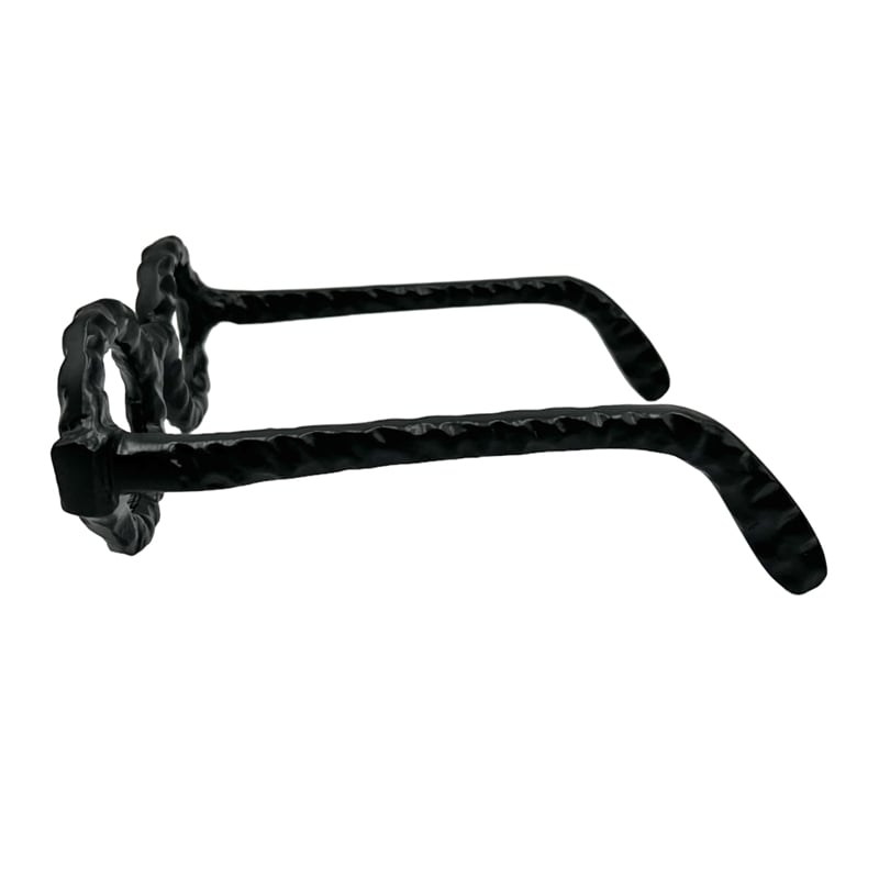 Bergamo Art Decorative Handmade Aluminum 7.5 inch Glasses Sculpture in Black