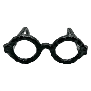 Bergamo Art Decorative Handmade Aluminum 7.5 inch Glasses Sculpture in Black